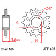 Lančanik prednji JT JTF405-20 (525) 20 zuba