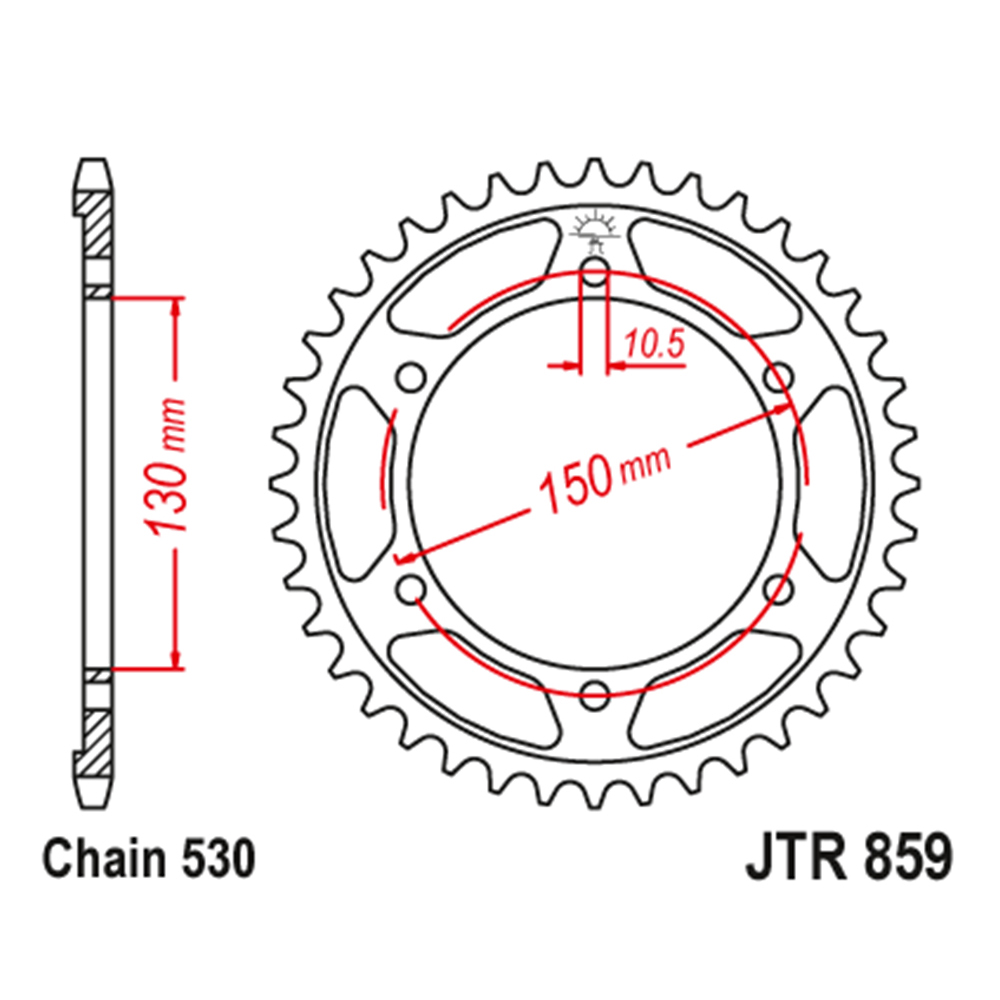 Lančanik zadnji JT JTR859-47 (50) 47 zuba