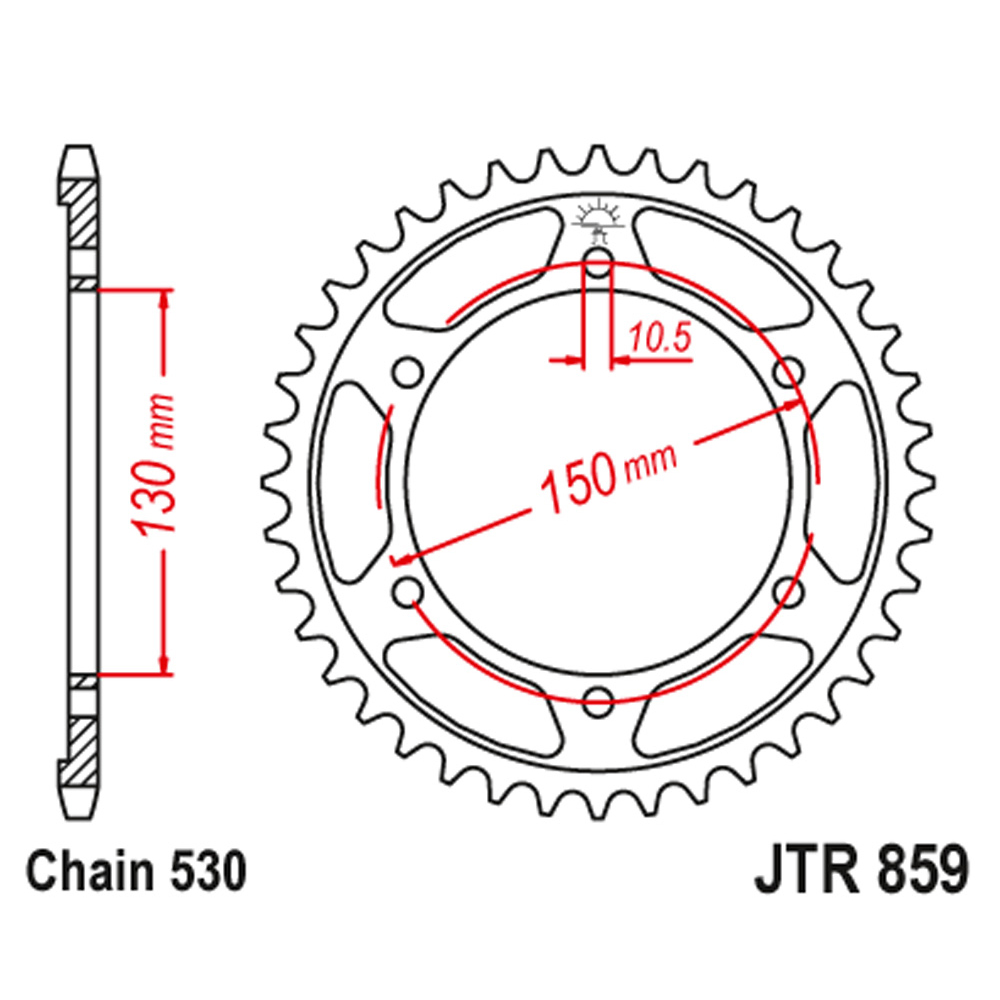 Lančanik zadnji JT JTR859-40 (50) 40 zuba