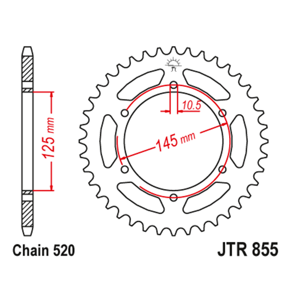 Lančanik zadnji JT JTR855-48-50-32042 (520) 48 zuba