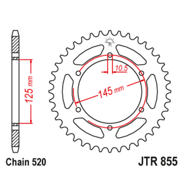 Lančanik zadnji JT JTR855-46-50-32042 (520)46 zuba