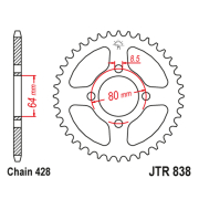 Lančanik zadnji JT JTR838-49-50-15015 (428) 49 zuba