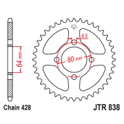 Lančanik zadnji JT  JTR838-38-50-15015 (428)38 zuba