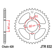 Lančanik zadnji JT JTR832-52-50-13003 (420) 52 zuba