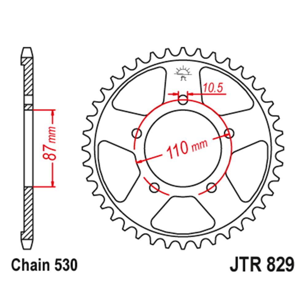 Lančanik zadnji JT JTR829-47-50-35031 (50) 47 zuba