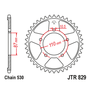 Lančanik zadnji JT JTR829-46-50-35031 (50)46 zuba