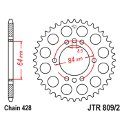 Lančanik zadnji JT JTR809/2-45 (428) 45 zuba