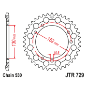 Lančanik zadnji JT Cagiva Elefant 900 JTR729-46 (50) 46 zuba