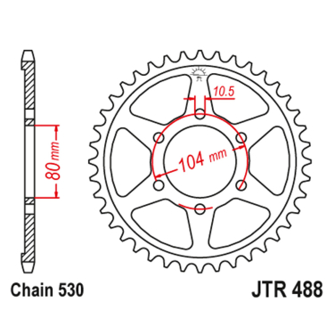 Lančanik zadnji JT  JTR488-41-50-35041 (50)41 zuba