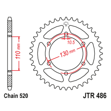 Lančanik zadnji JT JTR486-47-50-32029 (520 )47 zuba