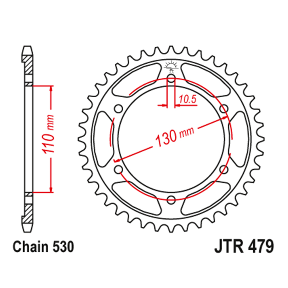 Lančanik zadnji JT  JTR479-45 (50)45 zuba