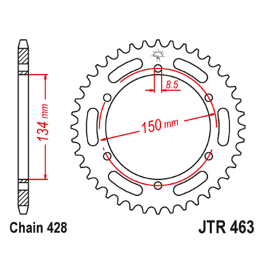 Lančanik zadnji JT JTR463-48-50-15018 (428) 48 zuba