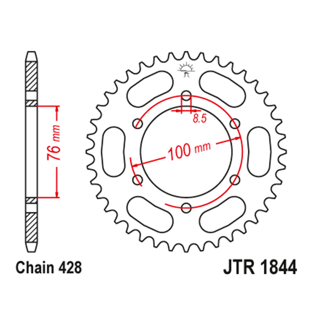 Lančanik zadnji JT JTR1844-48 (428) 48 zuba