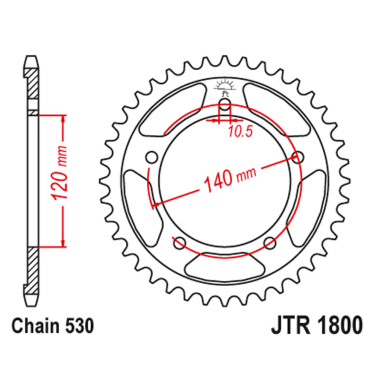 Lančanik zadnji JT  JTR1800-40-50-35052 (50)40 zuba