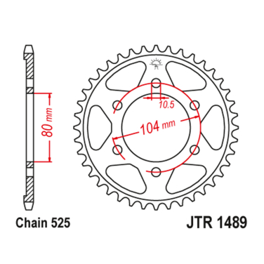 Lančanik zadnji JT  JTR1489-43-50-29018 (525)43 zuba