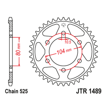 Lančanik zadnji JT  JTR1489-42-50-29018 (525) 42 zuba