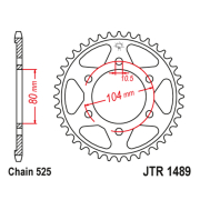 Lančanik zadnji JT  JTR1489-40-50-29018 (525)40 zuba