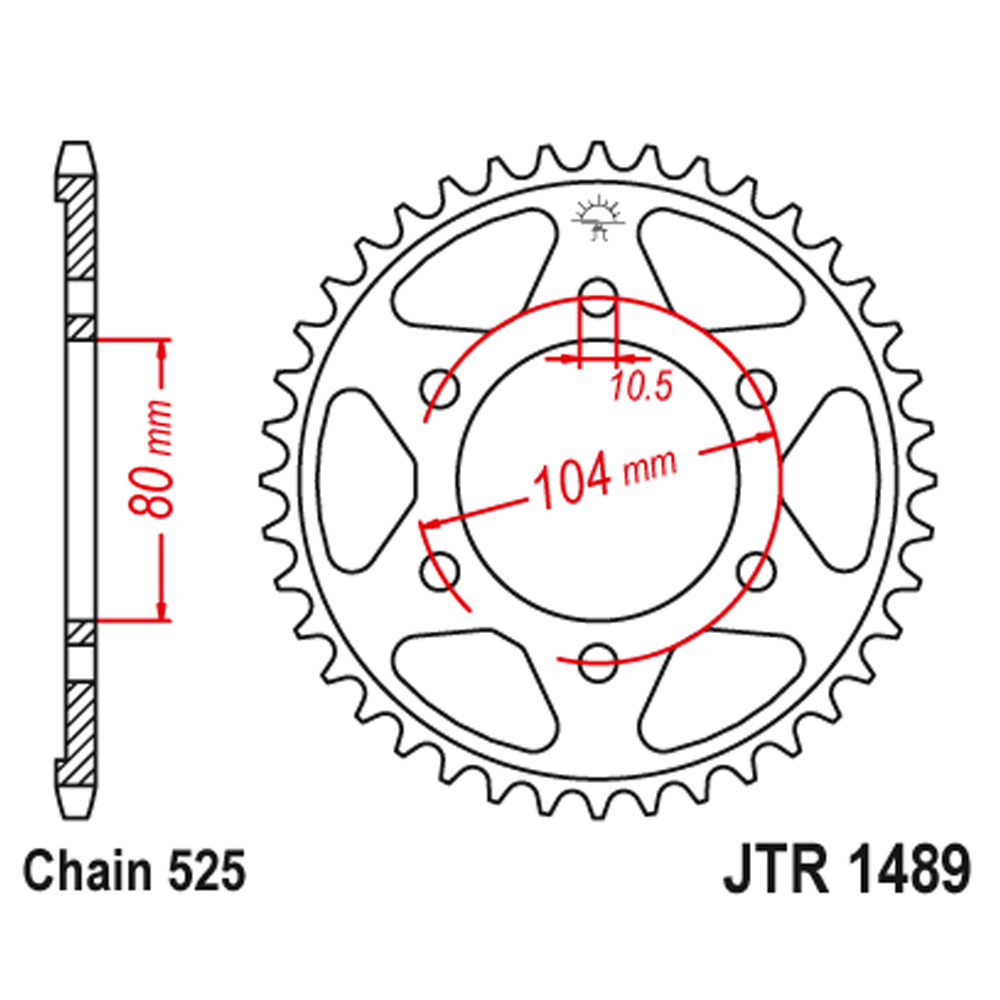 Lančanik zadnji JT  JTR1489-39-50-29018 (525)39 zuba