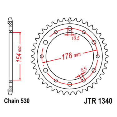 Lančanik zadnji JT  JTR1340-43-50-35042 (50) 43 zuba