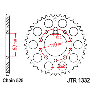 Lančanik zadnji JT  JTR1332-36-50-29006 (525)36 zuba