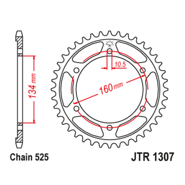 Lančanik zadnji JT JTR1307-44-50-29026 (525) 44 zuba