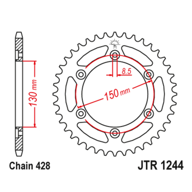 Lančanik zadnji JT JTR1244-52 (428) 52 zuba