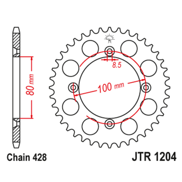 Lančanik zadnji JT JTR1204-49 (428) 49 zuba