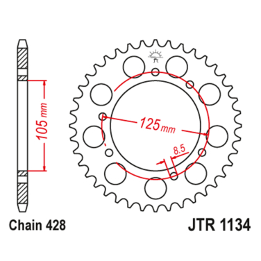 Lančanik zadnji JT JTR1134-52-50-15052 (428) 52 zuba