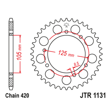 Lančanik zadnji JT JTR1131-52-50-13030 (420) 52 zuba