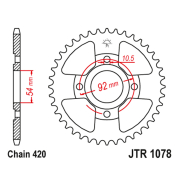 Lančanik zadnji JT JTR1078-47-50-13017 (420) 47 zuba