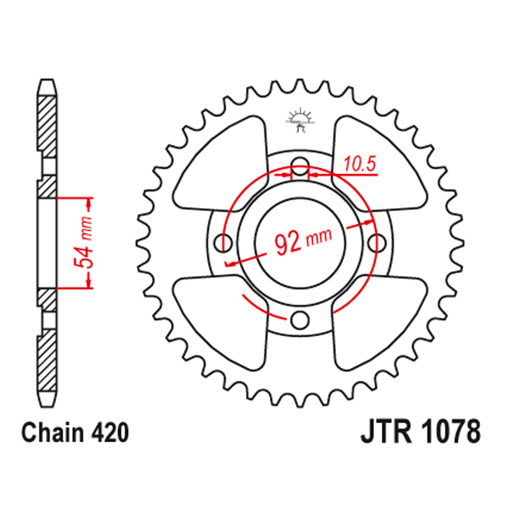 Lančanik zadnji JT JTR1078-47-50-13017 (420) 47 zuba