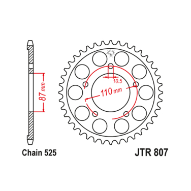 Lančanik zadnji JT 46 zuba JTR807-46-50-29008 (525)