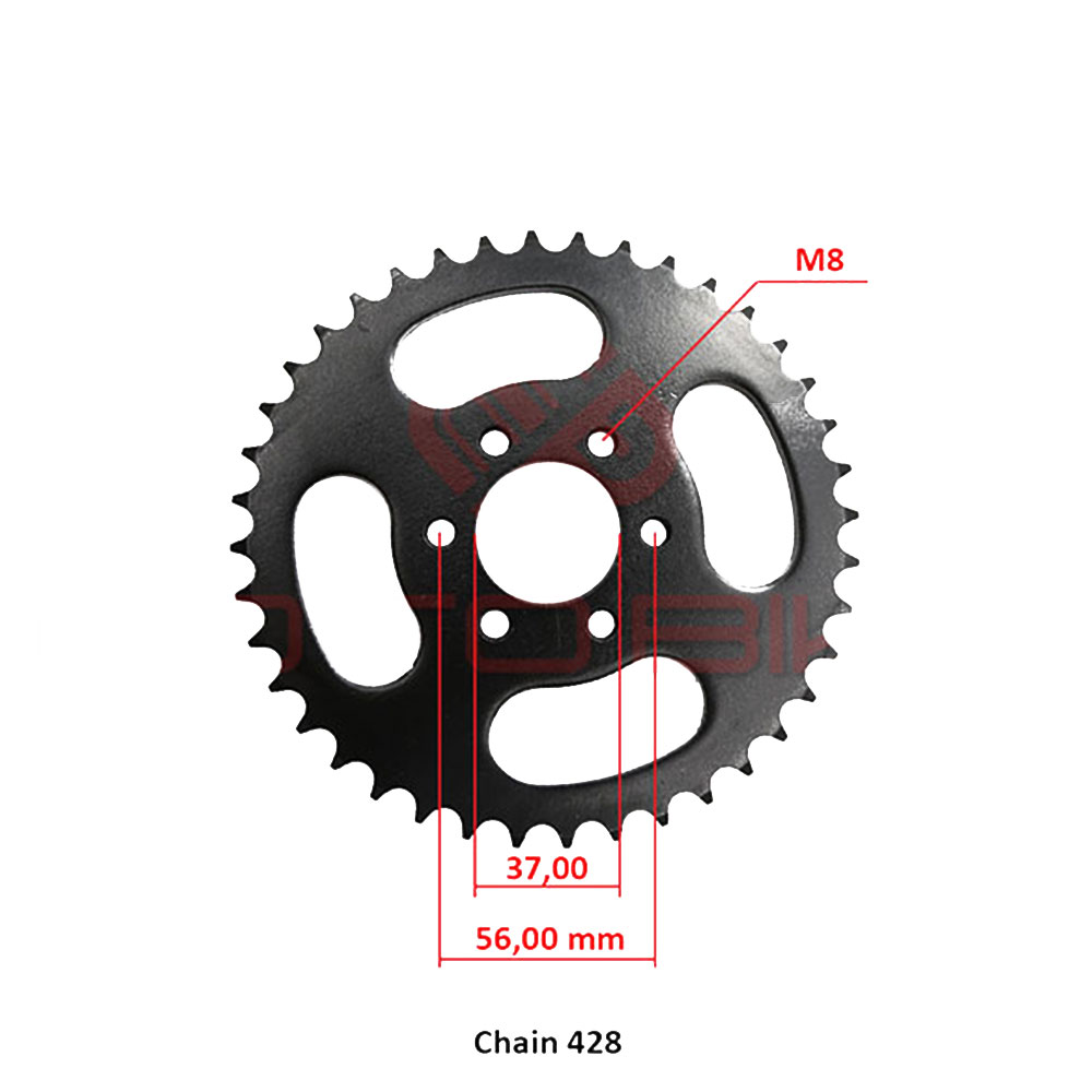 Lančanik zadnji kineski Cross ATV (428) 40 zuba