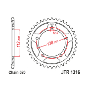 Lančanik zadnji JT  JTR1316-38 (520) 38 zuba