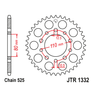 Lančanik zadnji JT JTR1332-41 (525) 41 zuba