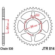 Lančanik zadnji JT JTR814-45 (530)45 zuba