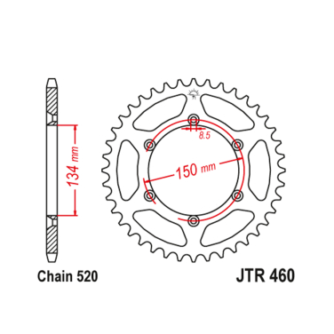 Lančanik zadnji JT JTR460-48SC (520) 48 zuba