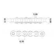 Lanac bregaste osovine kineski ATV 70cc 82 članka