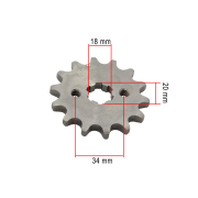 Lančanik prednji Kineski Cross / Honda CG 125 14 zuba (428)