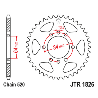 Lančanik zadnji JT  JTR1826-40 (520)40 zuba