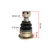 Kugla kineski ATV M12 visina 10mm