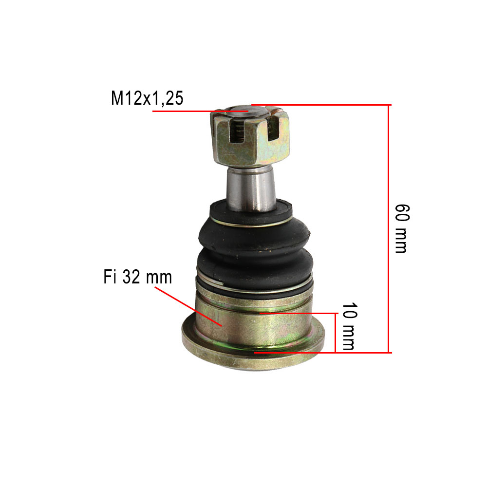 Kugla kineski ATV M12 višlja 10mm