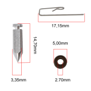 Igla plovka TEC V40 50 60 fi 3,35x14,7 mm