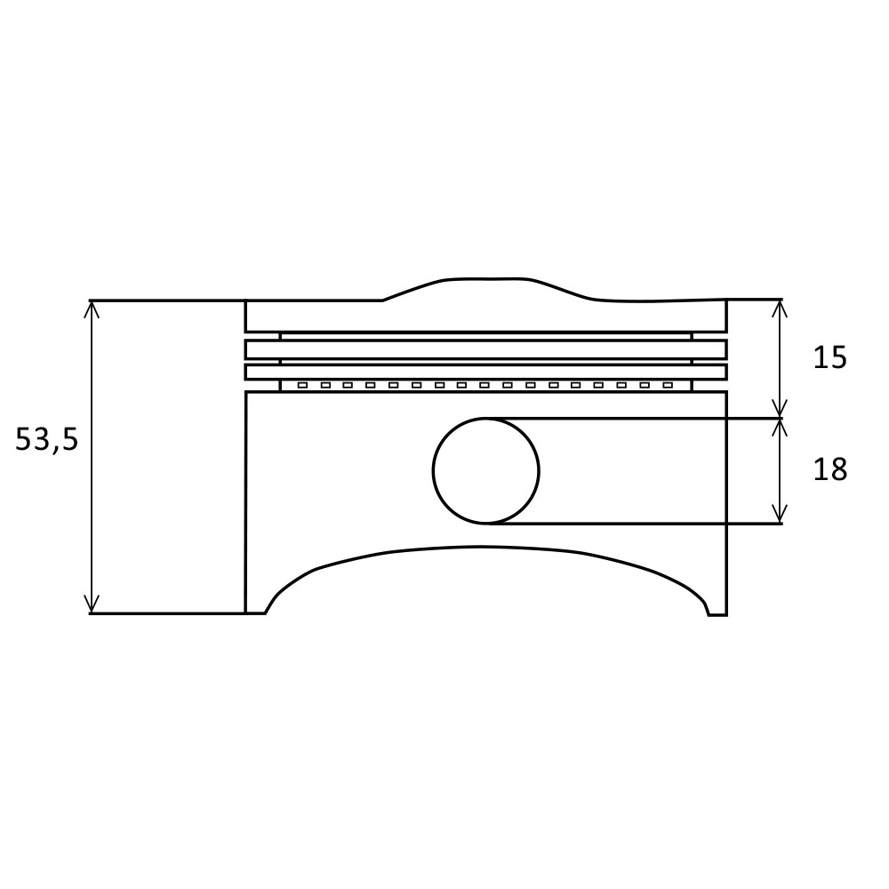 Klip Honda GX 160 fi 68x18 mm STD kpl