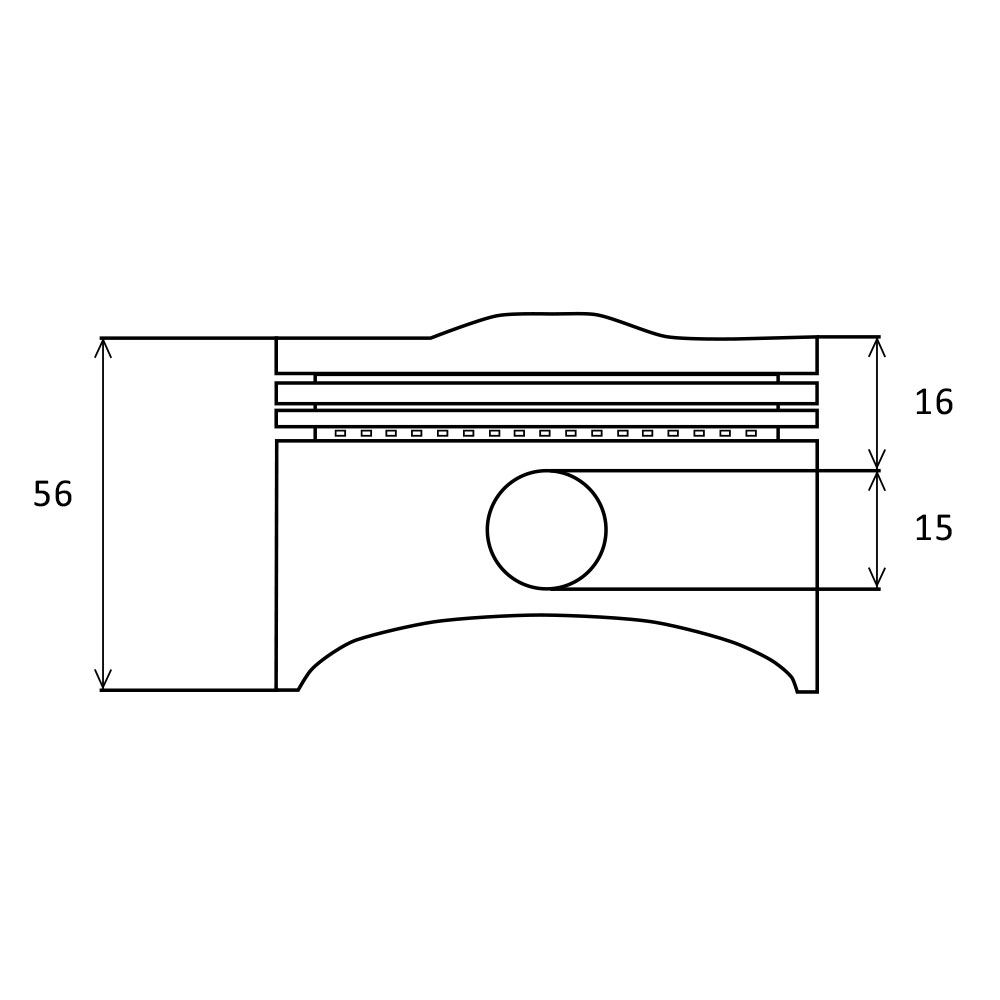 Klip Honda G 200 fi 67,75x15 mm III spec kpl