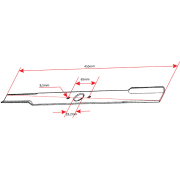 Nož kosačice L 460 mm fi 18,2 mm Viking MT 540 545 desni