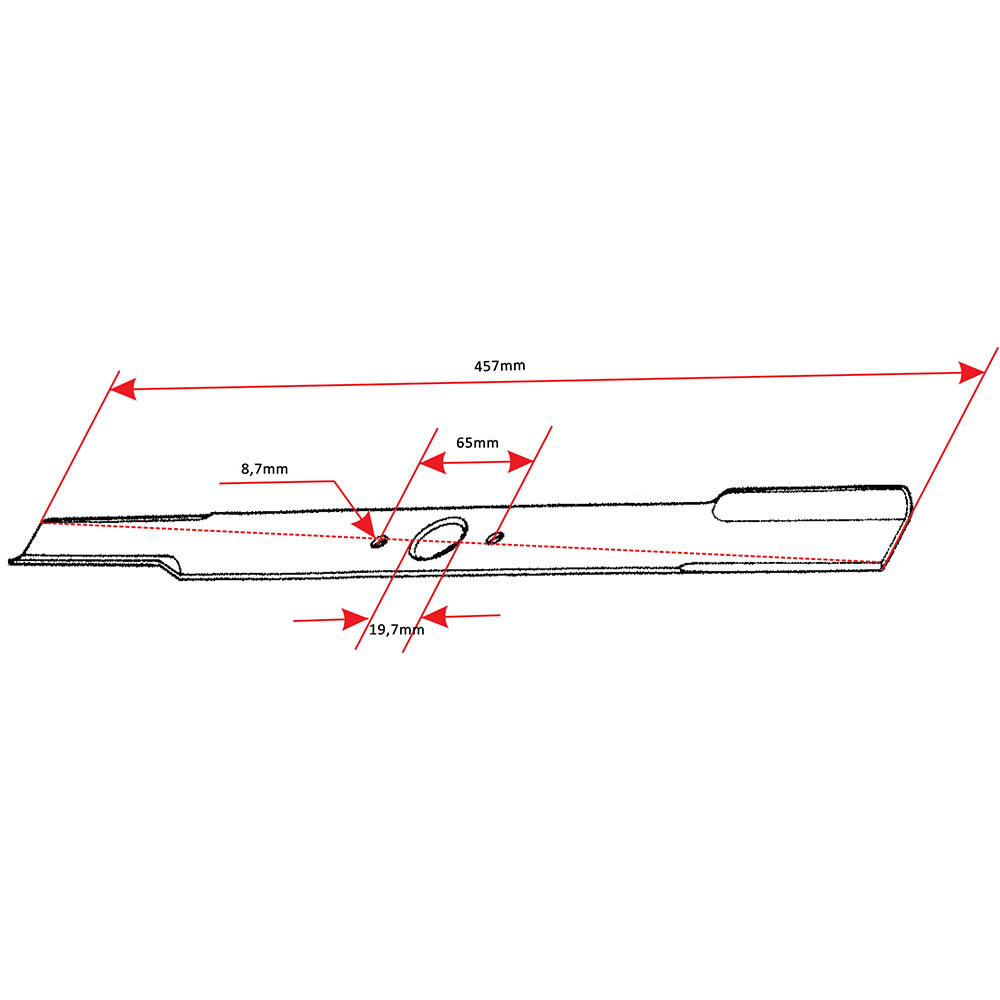 Nož kosačice L 460 mm fi 19,7 mm Alko klasik 46E 46B