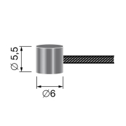 Sajla gasa 2500x1,5 mm burence fi 6 mm