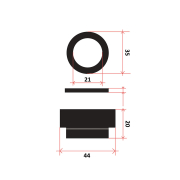 Semering vodene pumpe WP 30 (Kineske) 21x35/45x29 mm YOKO