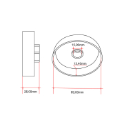 Lančanik THORP HU414SC-J7N - H 340 345 350 3,25" sa prstenom